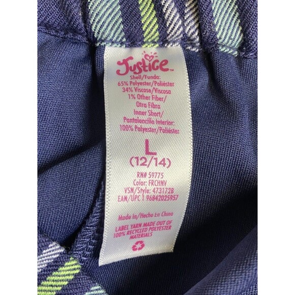 Justice Girls Faux Wrap Plaid Skirt Size L 12/14 - Picture 7 of 12
